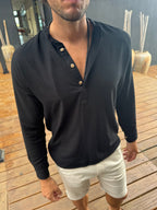 Camisola Mao Lino Negro