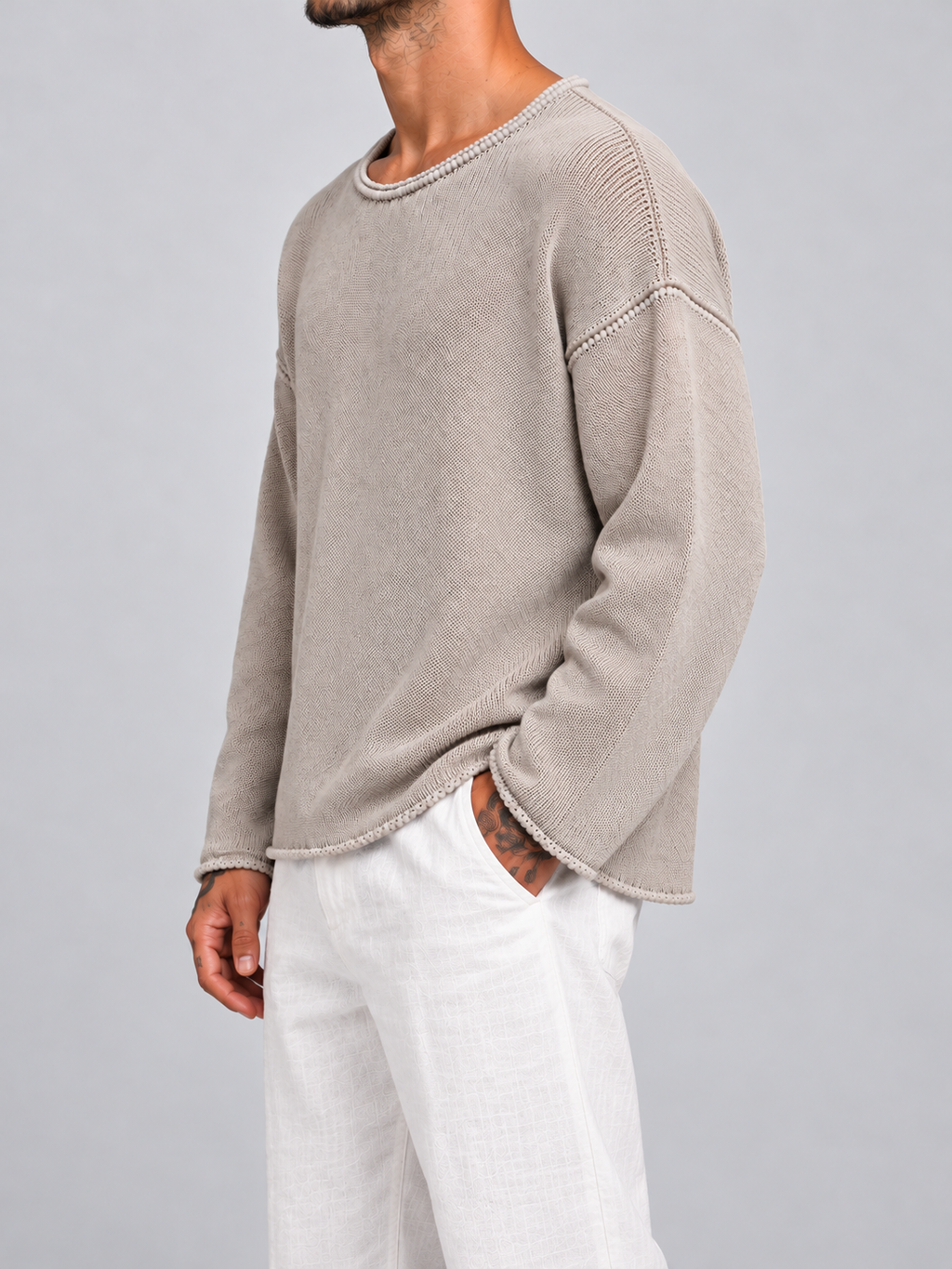 Buzo Tejido Beige