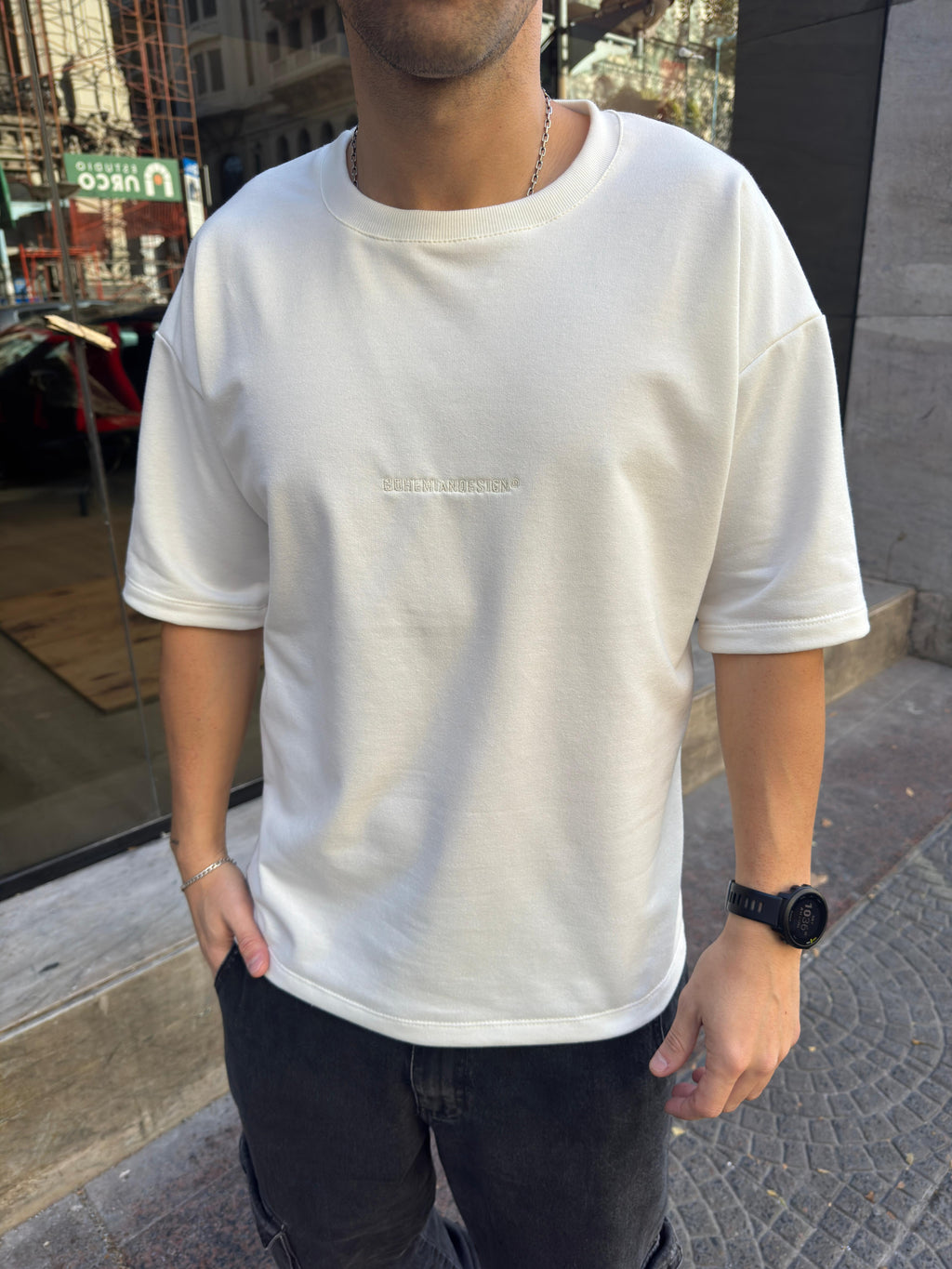 Remera Algodón Pesado Off White