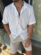 Camisa Fibrana M/Corta Blanca