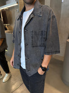 Camisa Boxy Grey