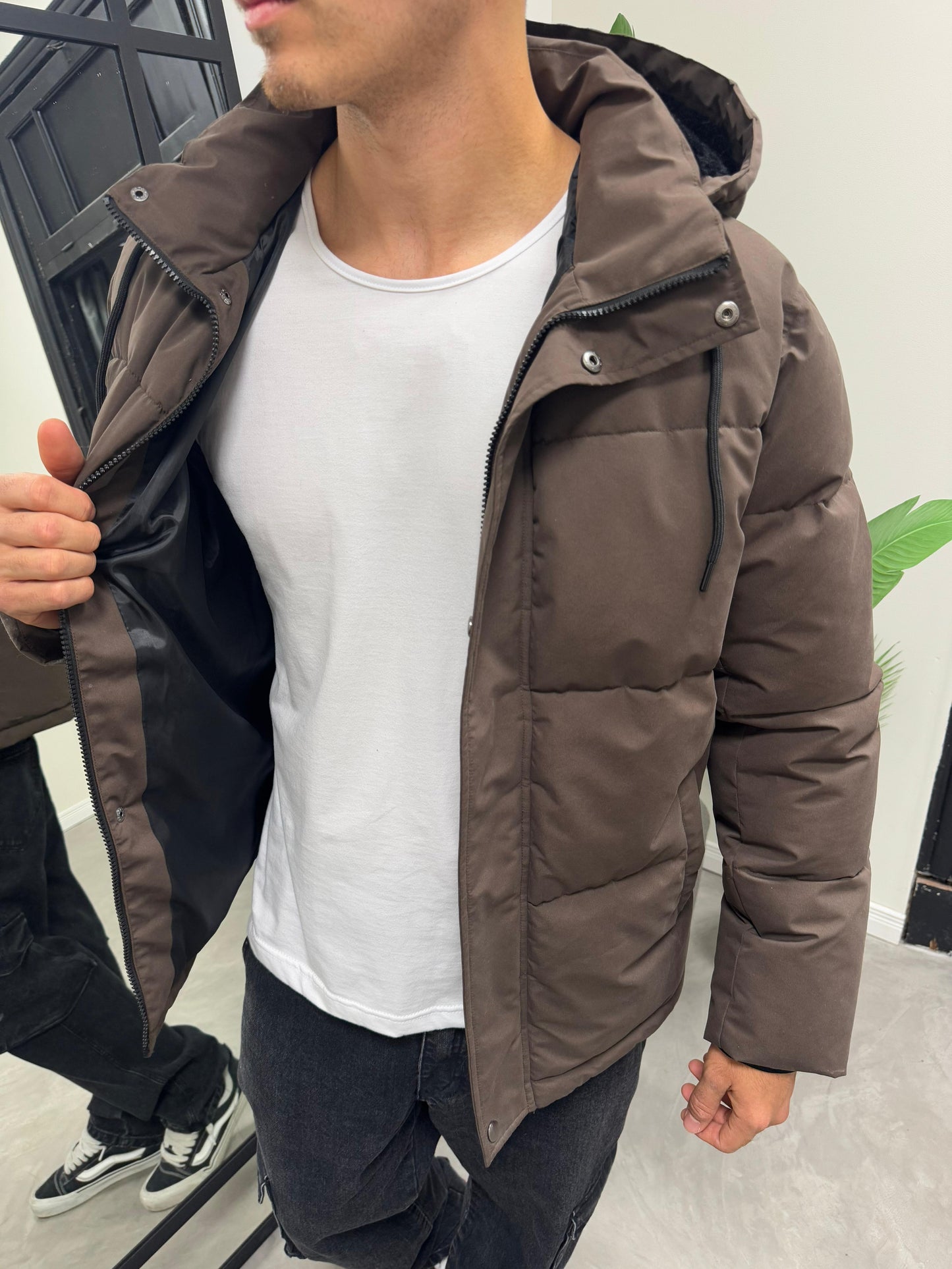 Campera Puffer Marrón