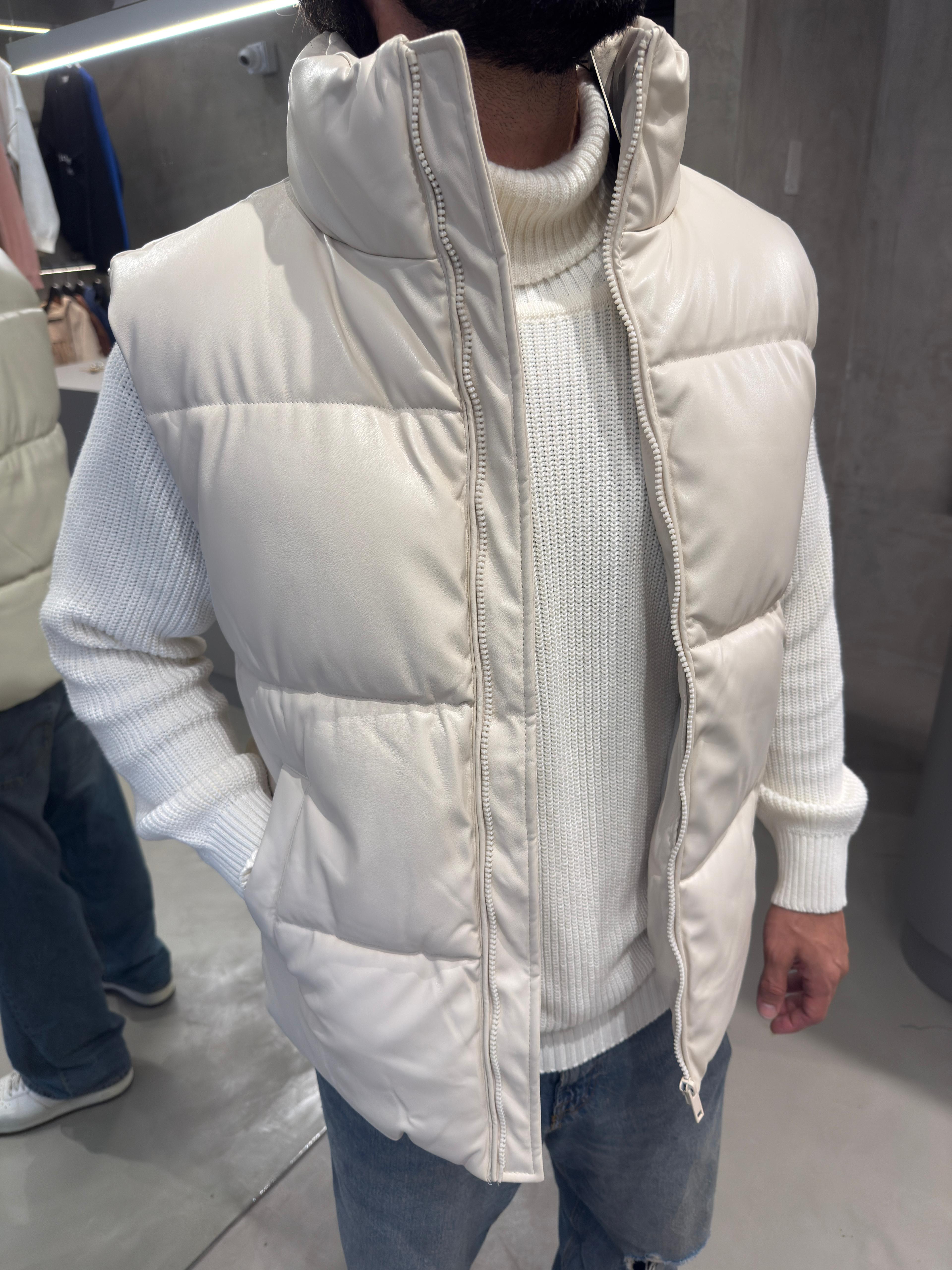 Chaleco Puffer Beige