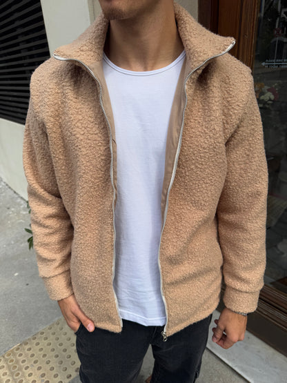 Campera Corderito Beige