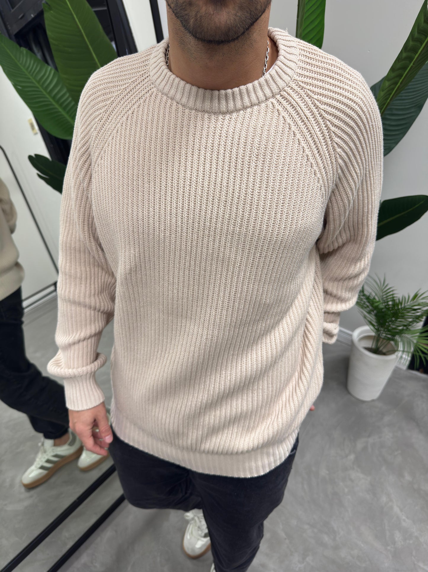 Buzo de Hilo Over Beige