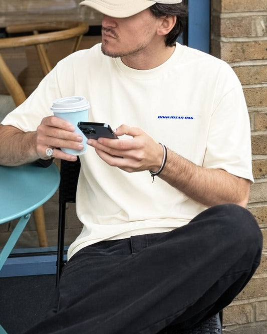 Remera Over BHN Off Blue