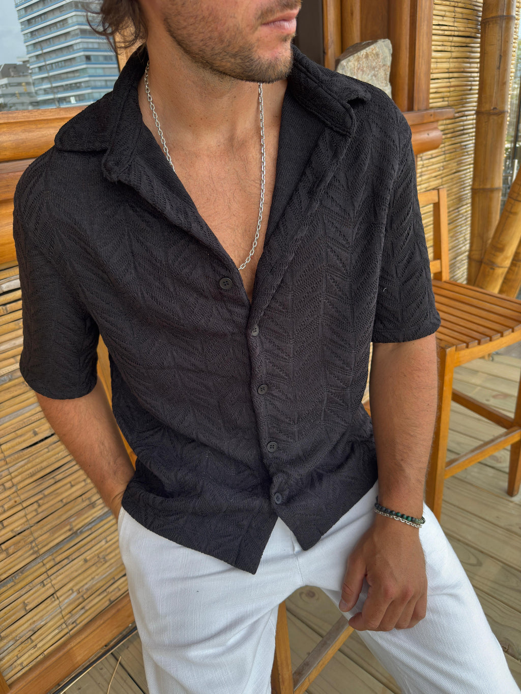 Camisa Tejida Black