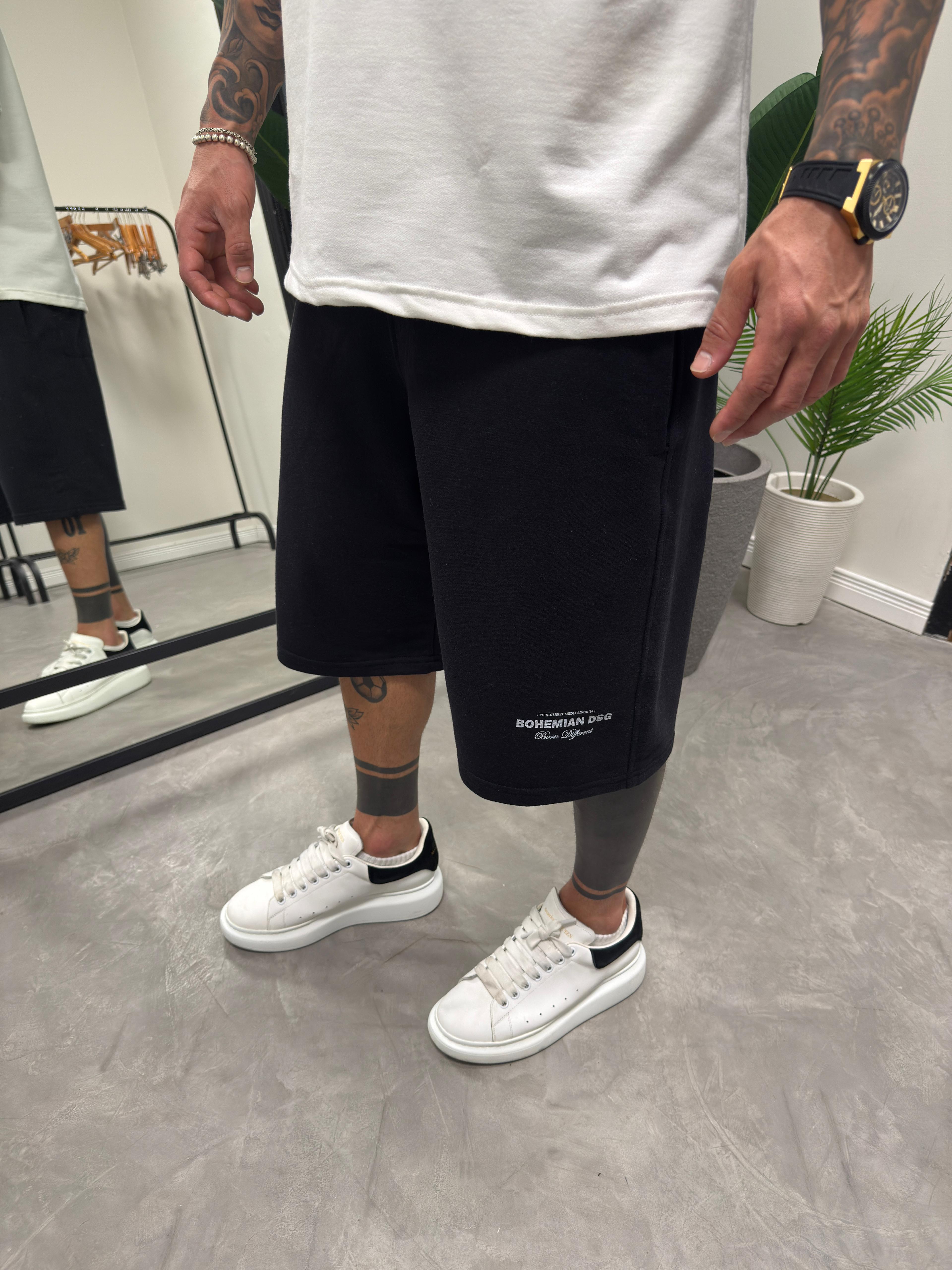 Bermuda BAGGY Deportiva Negro