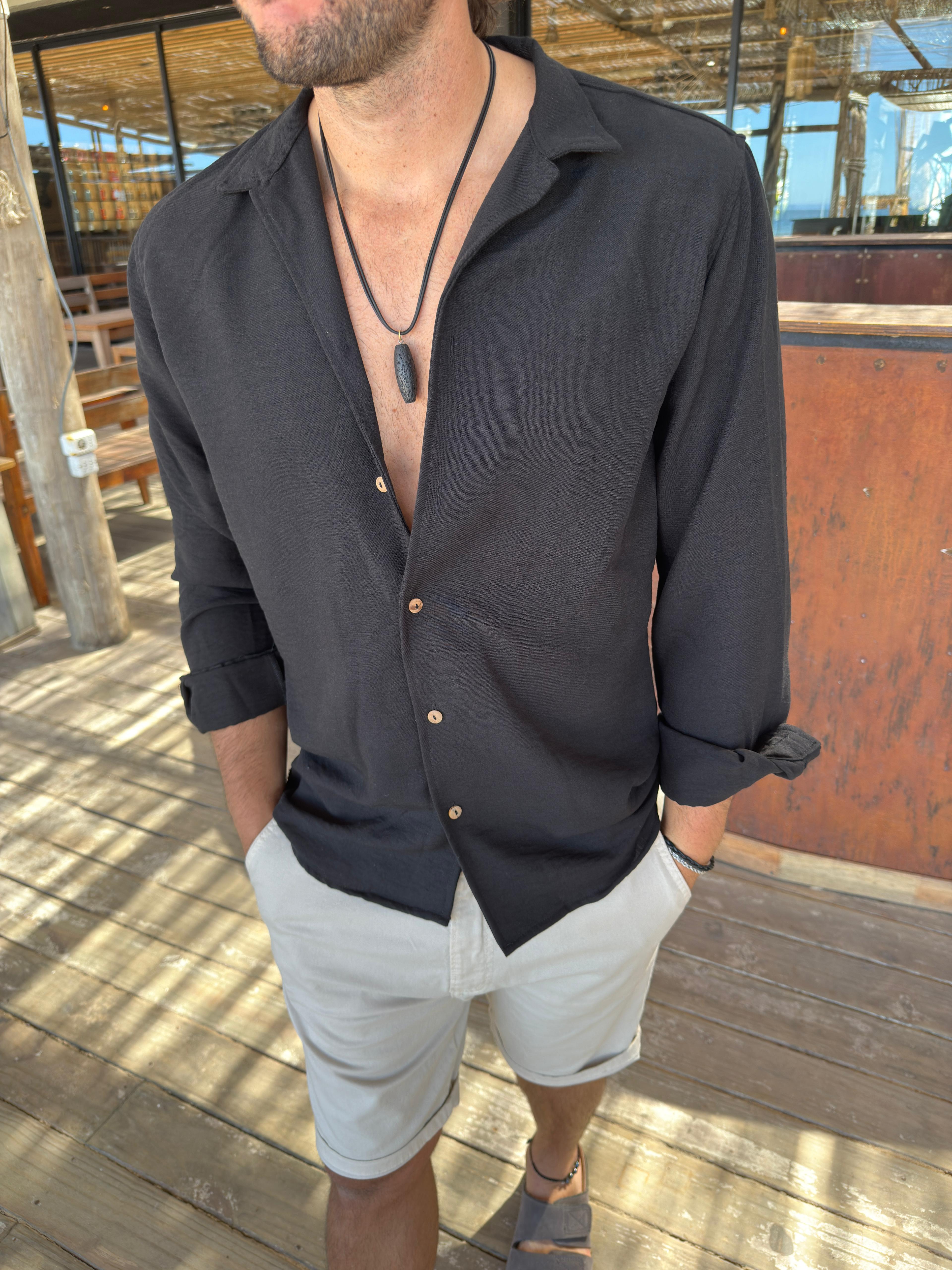 Camisa Cuello Black