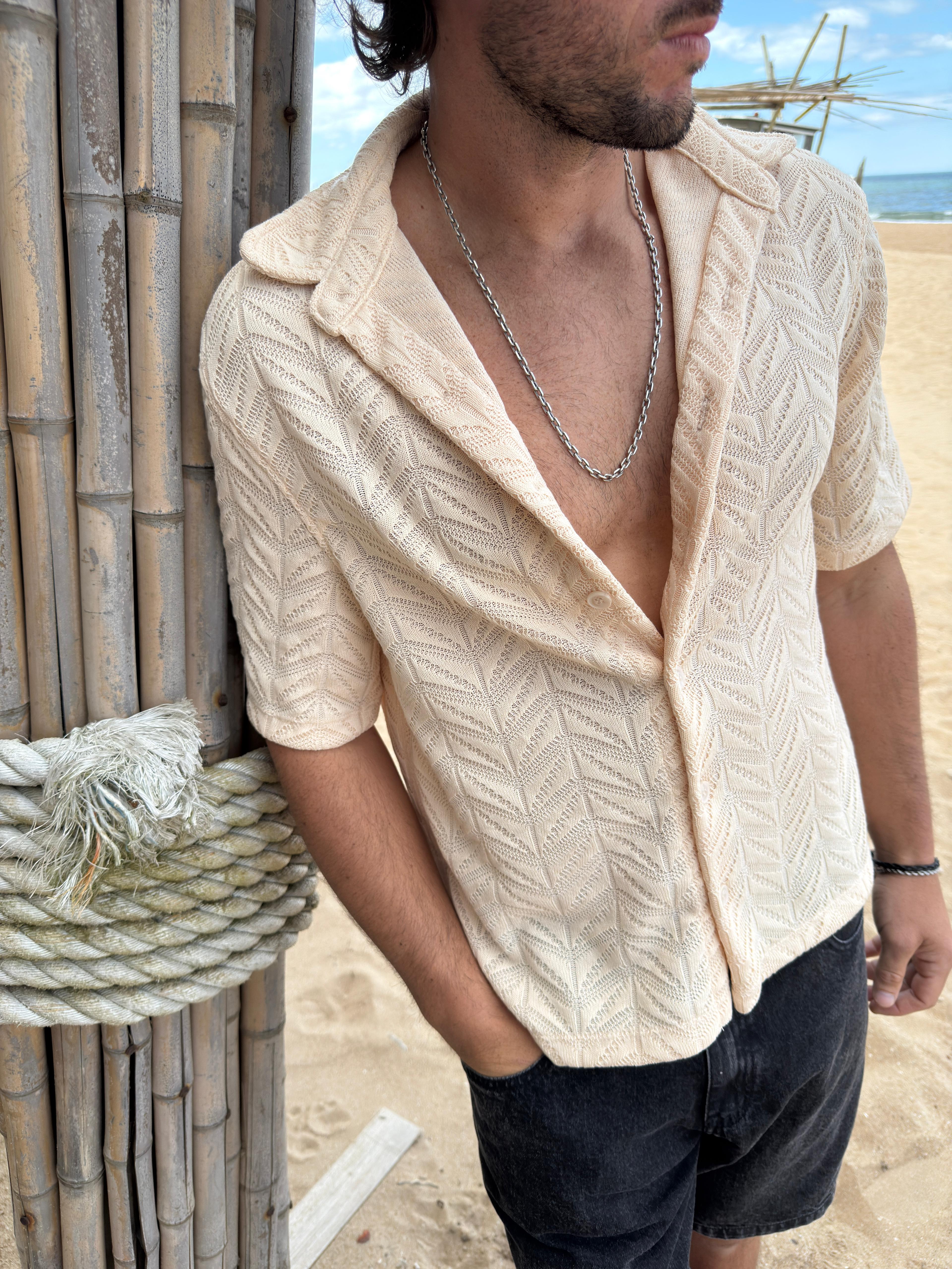 Camisa Tejida Beige