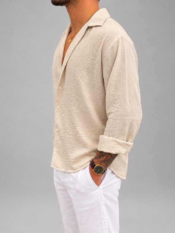 Camisa Fibrana Beige