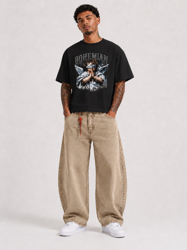 Remera Boxy Ángel Black