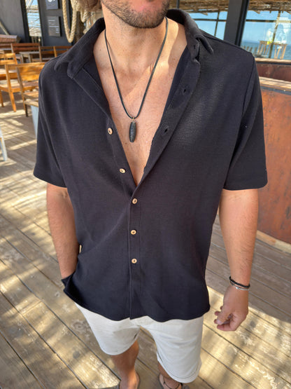 Camisa Waffle Black