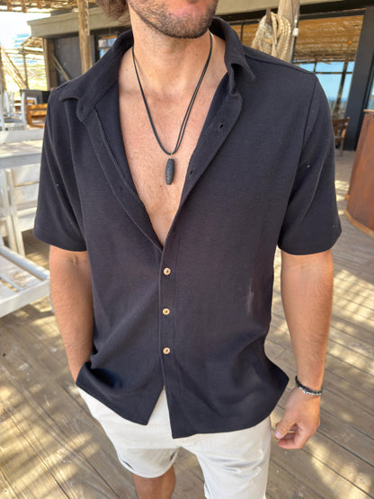 Camisa Waffle Black