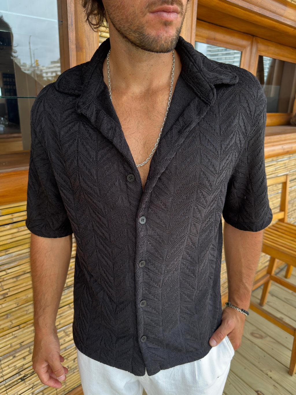 Camisa Tejida Black