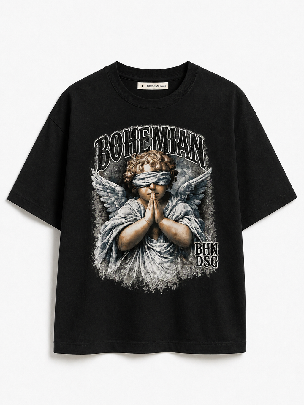 Remera Boxy Ángel Black