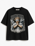 Remera Boxy Ángel Black