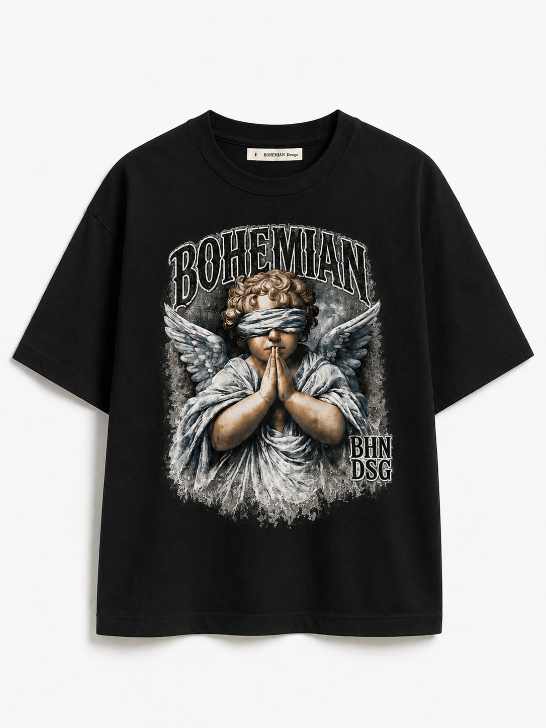 Remera Boxy Ángel Black