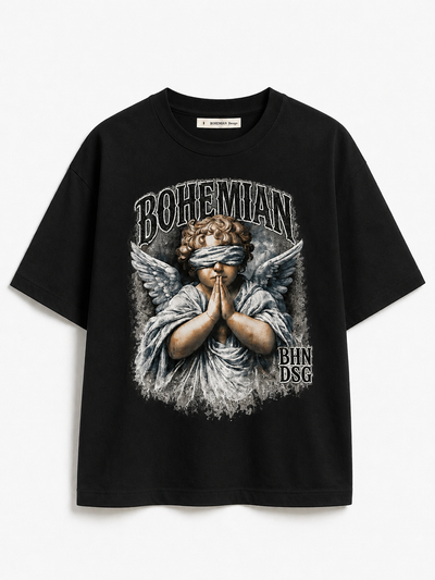 Remera Boxy Ángel Black