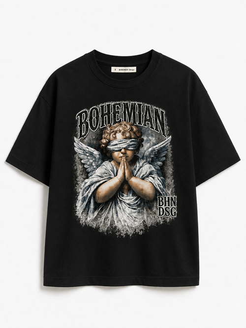 Remera Boxy Ángel Black