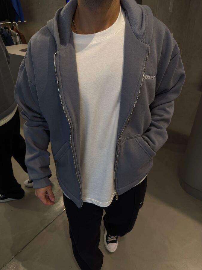 Campera Boxy Gris Oscuro