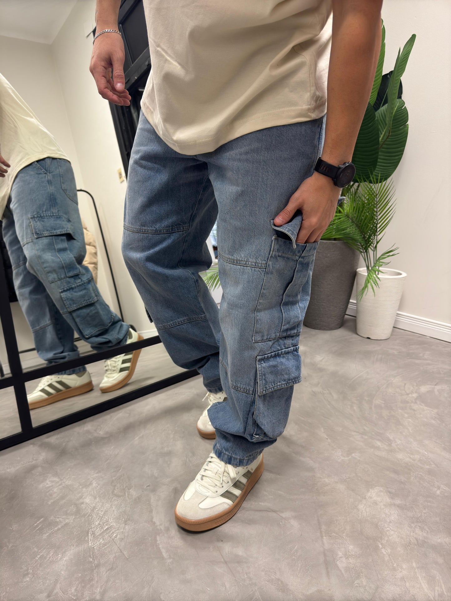 Baggy Cargo Jean 4 Bolsillos
