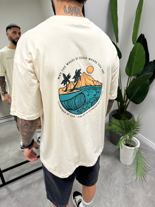 Remera Waves Beige
