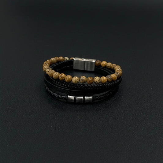 Pulsera cuádruple Beige