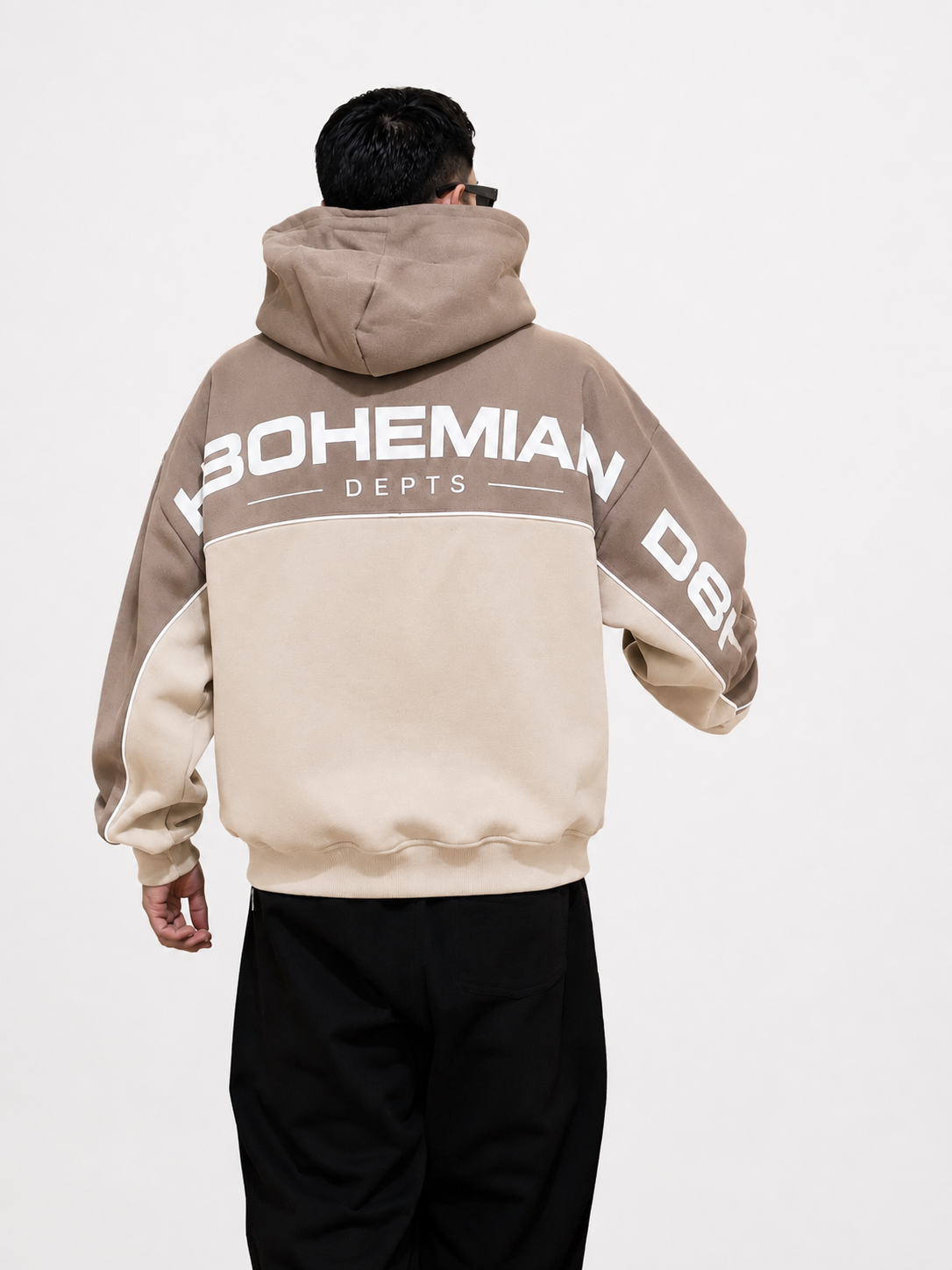 Hoodie Dúo Habano/ Crema