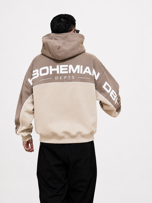 Hoodie Dúo Habano/ Crema