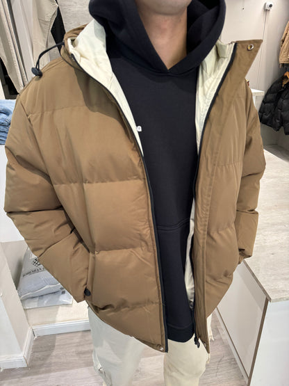 Campera Puffer Marrón Claro