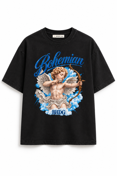 Remera Boxy CUPID Black