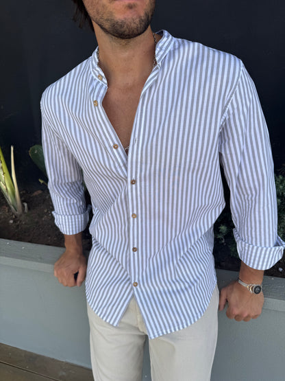 Camisa Mao Raya Gris