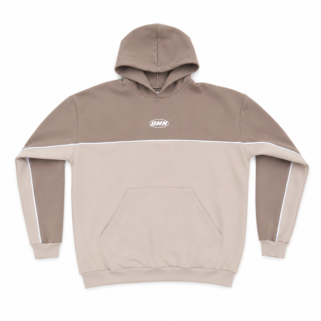 Hoodie Dúo Habano/ Crema