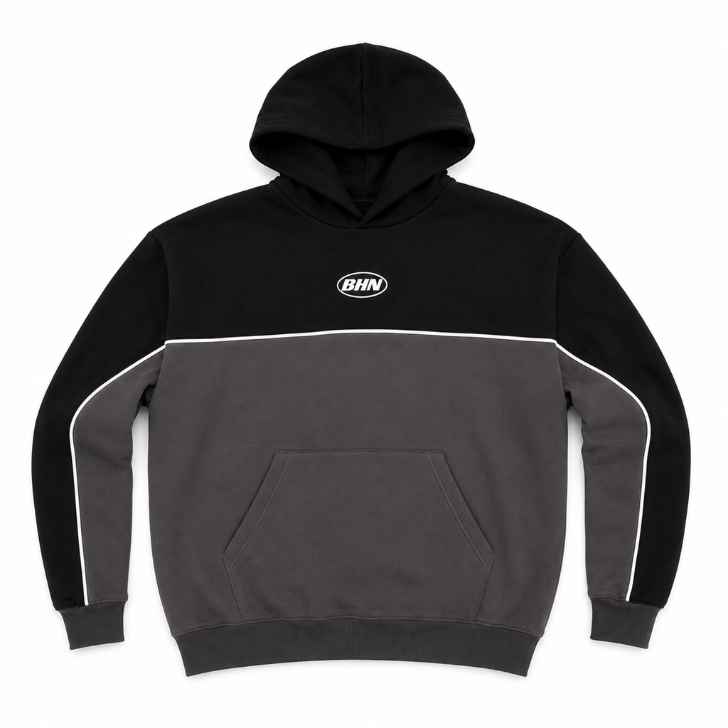 Hoodie Dúo Grey/Black