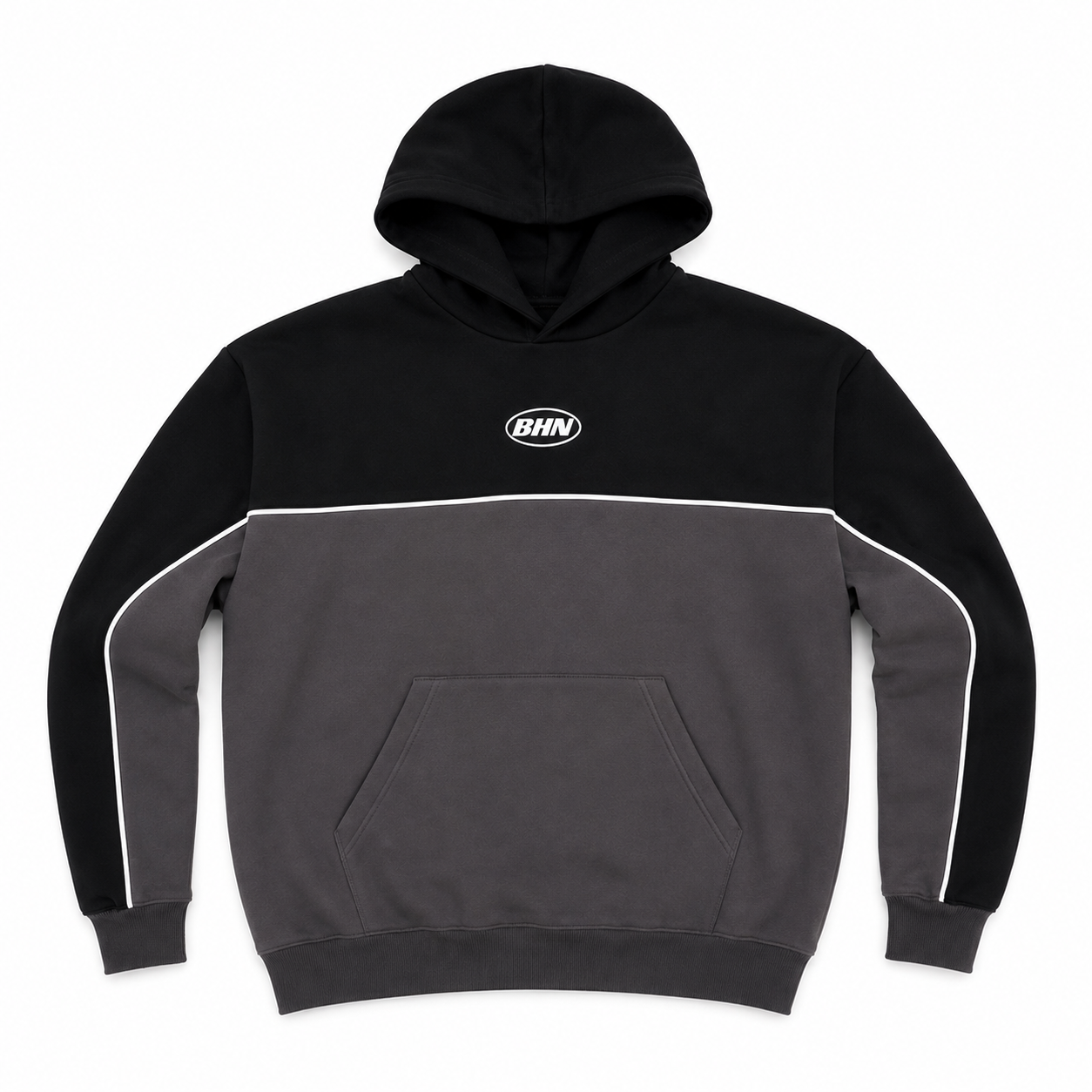 Hoodie Dúo Grey/Black