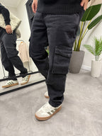 BAGGY Cargo Black Gastado