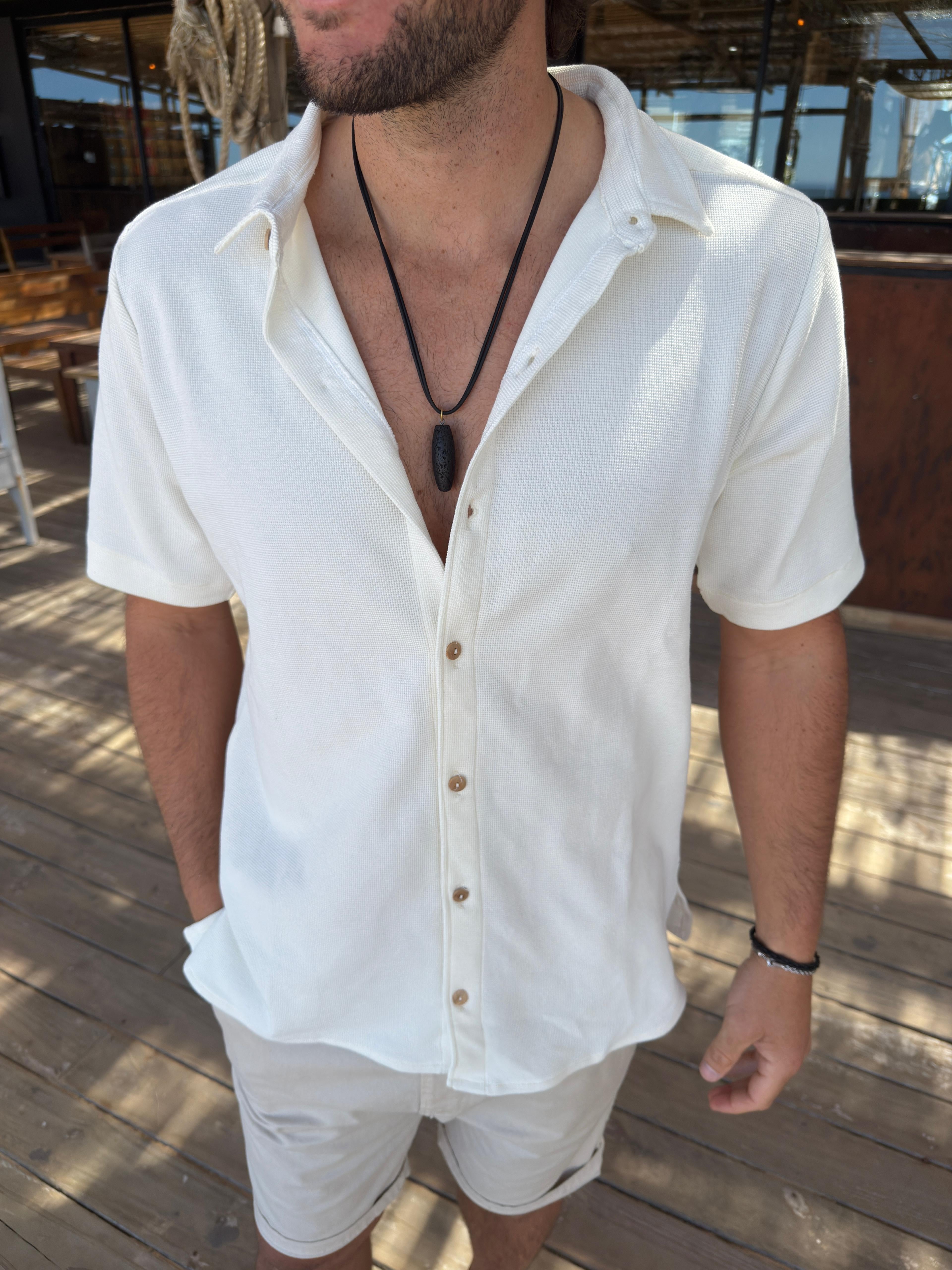 Camisa Waffle White