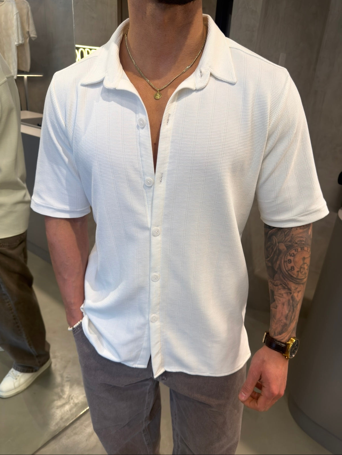 Camisa Tropicana White