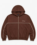 Campera Boxy Raya Marrón