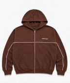 Campera Boxy Raya Marrón