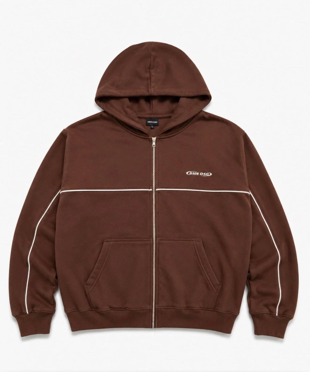Campera Boxy Raya Marrón