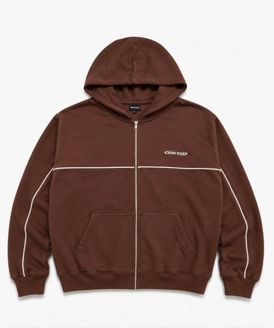 Campera Boxy Raya Marrón