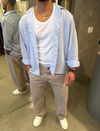 Camisa Fibrana Celeste Pastel