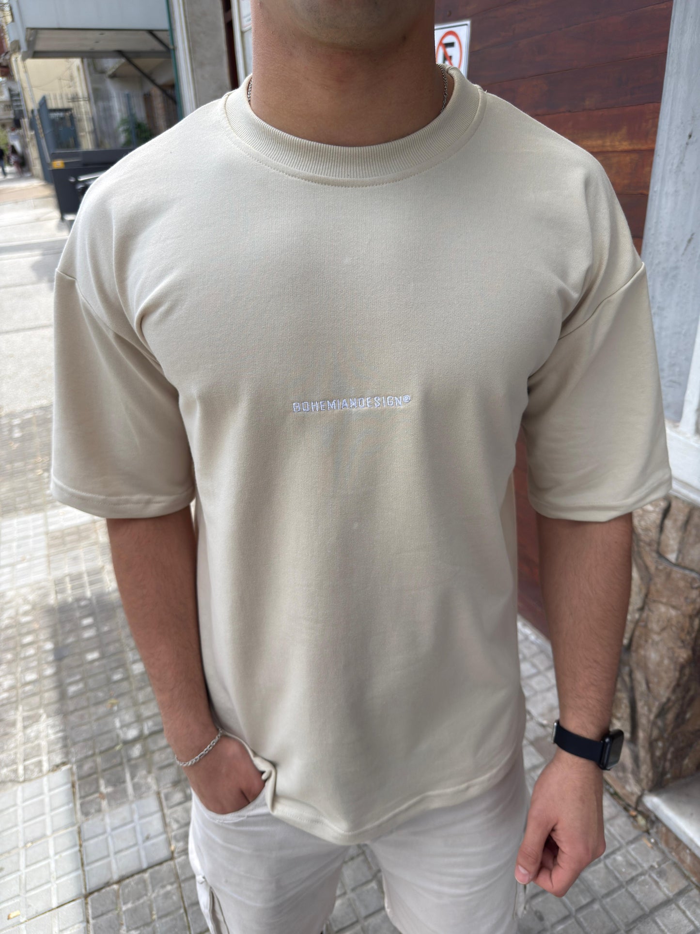 Remera Algodón Pesado Beige