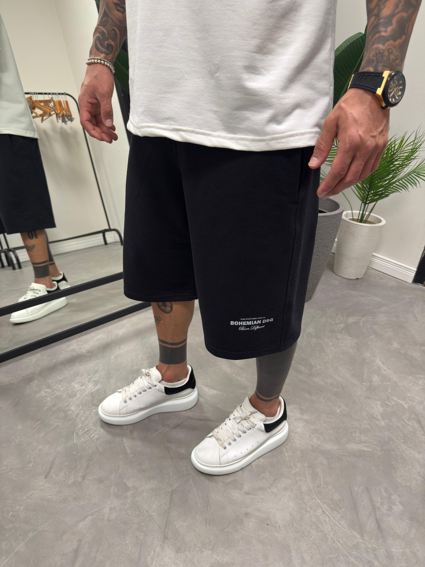 Bermuda BAGGY Deportiva Negro