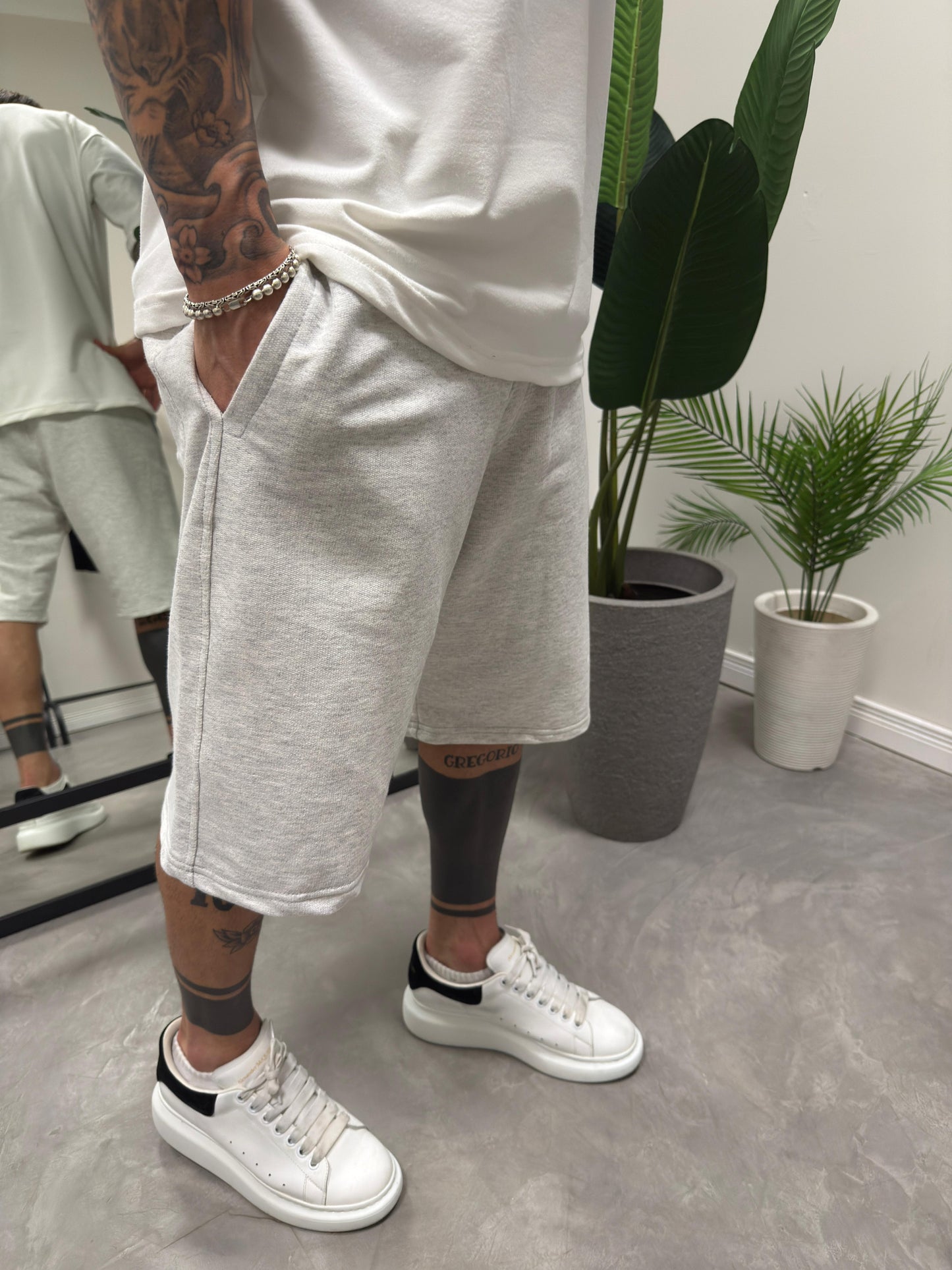 Bermuda BAGGY Deportiva Gris