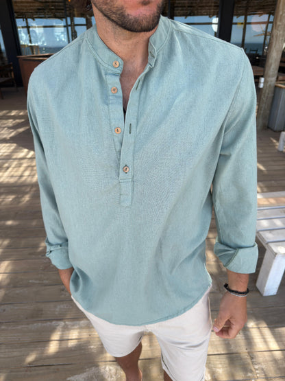 Camisola Lino Verde Claro