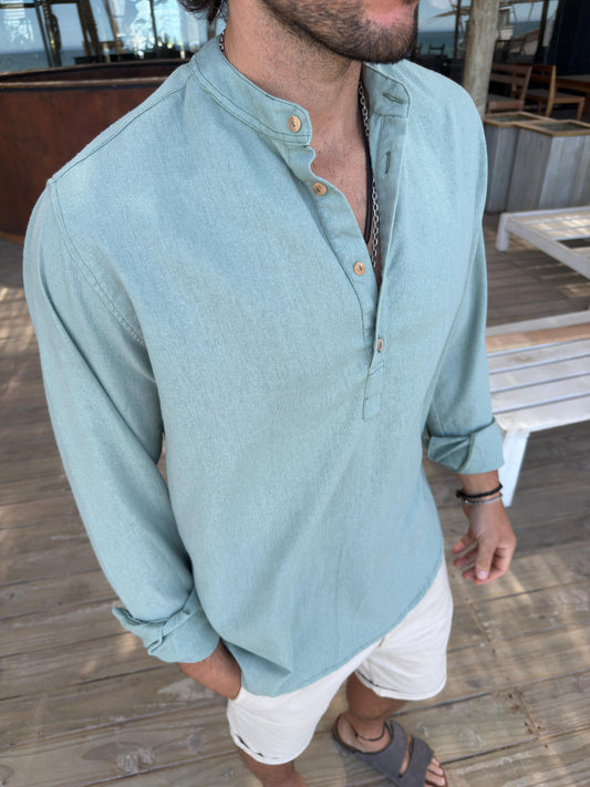 Camisola Lino Verde Claro