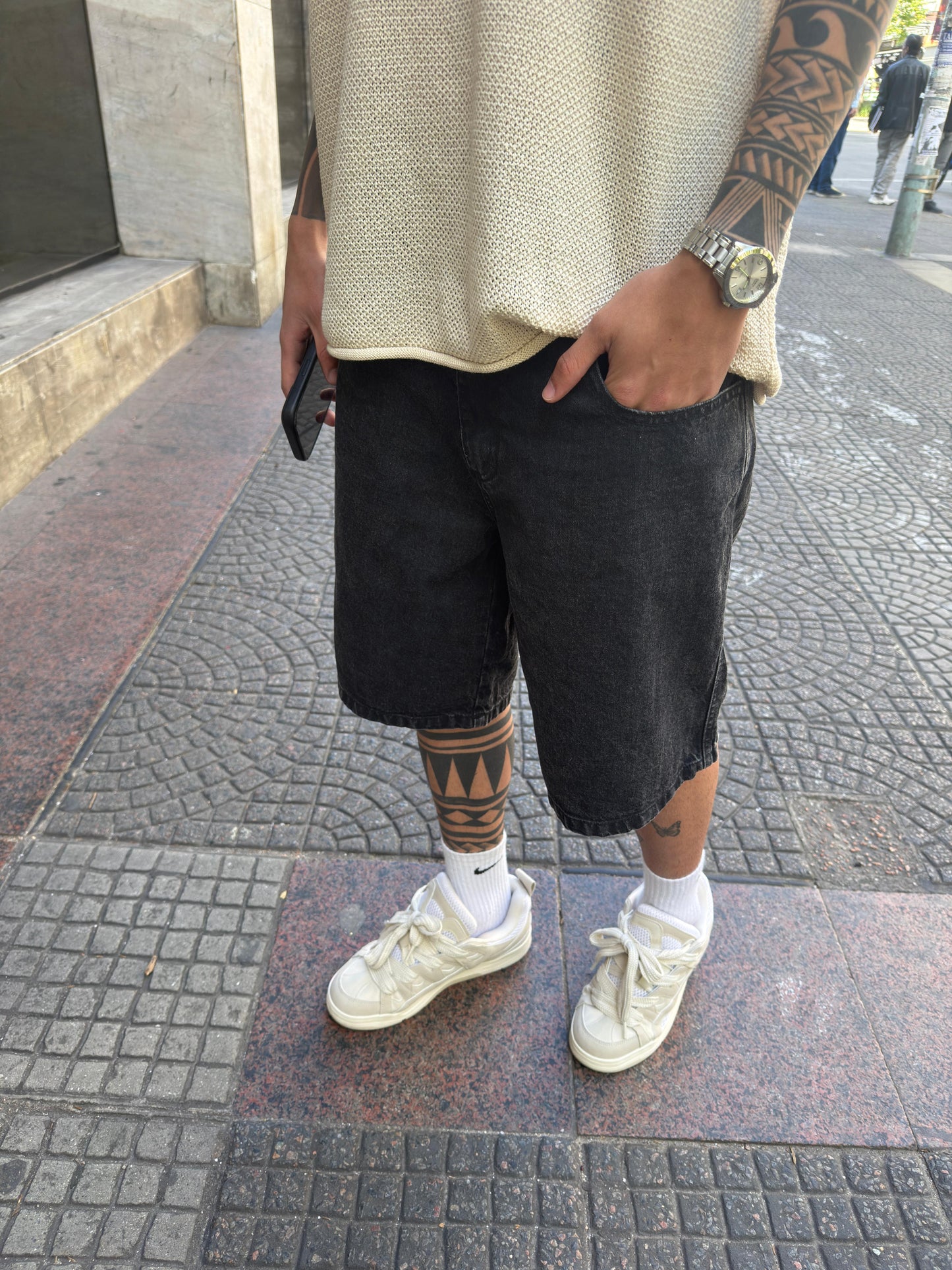 Bermuda BAGGY Black Gastado